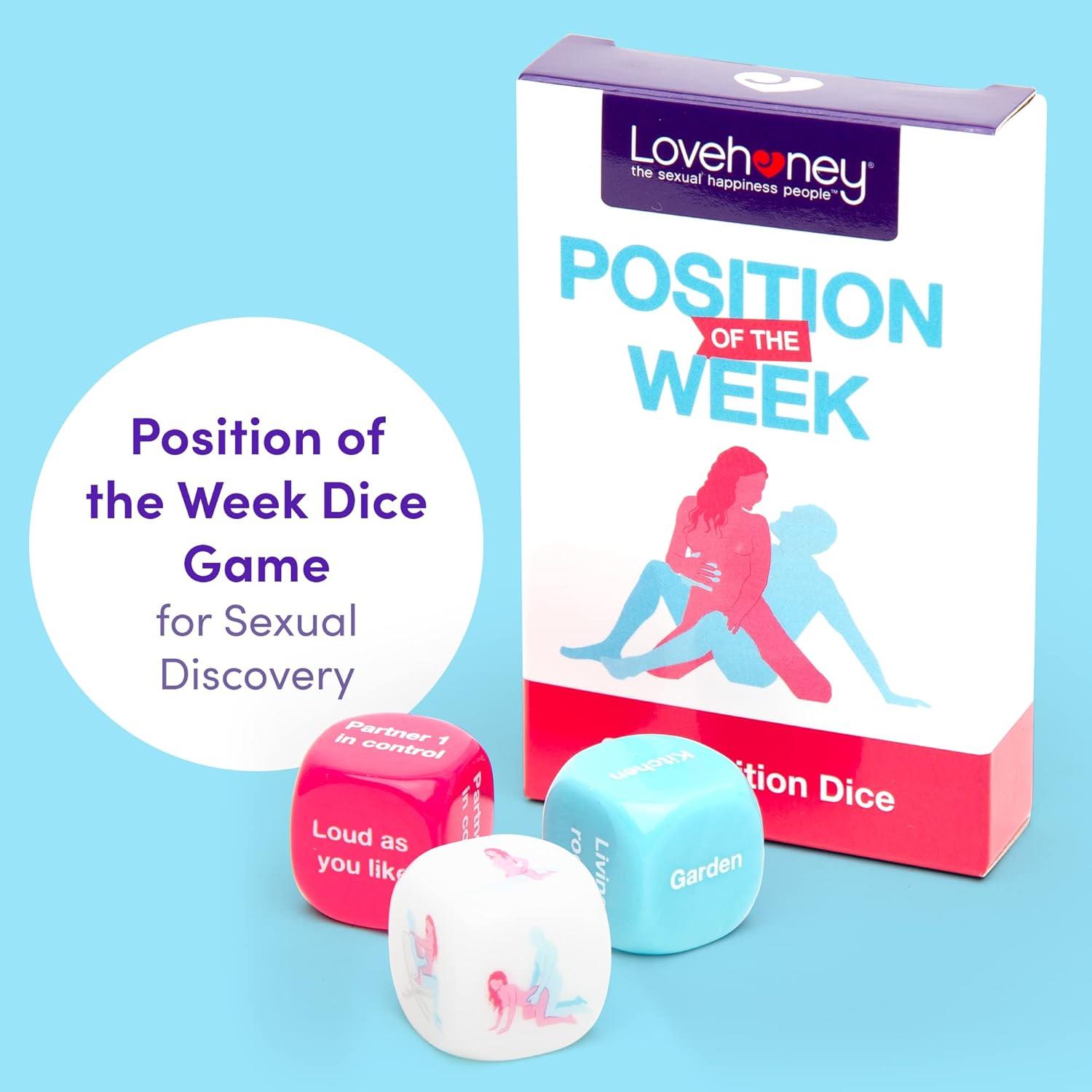 imageLovehoney Position of The Week Dice Game for Adults Plastic Lightweight amp Compact