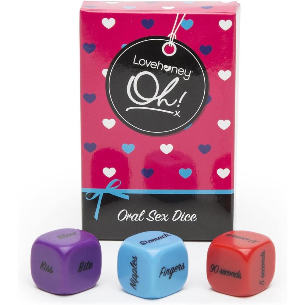 imageLovehoney Oh Dice Toy for Couples Plastic Small amp Travel Friendly Pack of 3