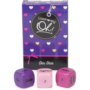 Lovehoney Oh! Adult Role Play Foreplay Dice Game for Couples – Pack of 3