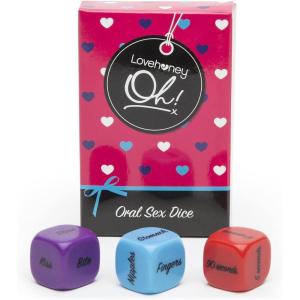 Lovehoney Oh! Dice Toy for Couples – Plastic – Small & Travel Friendly – Pack of 3