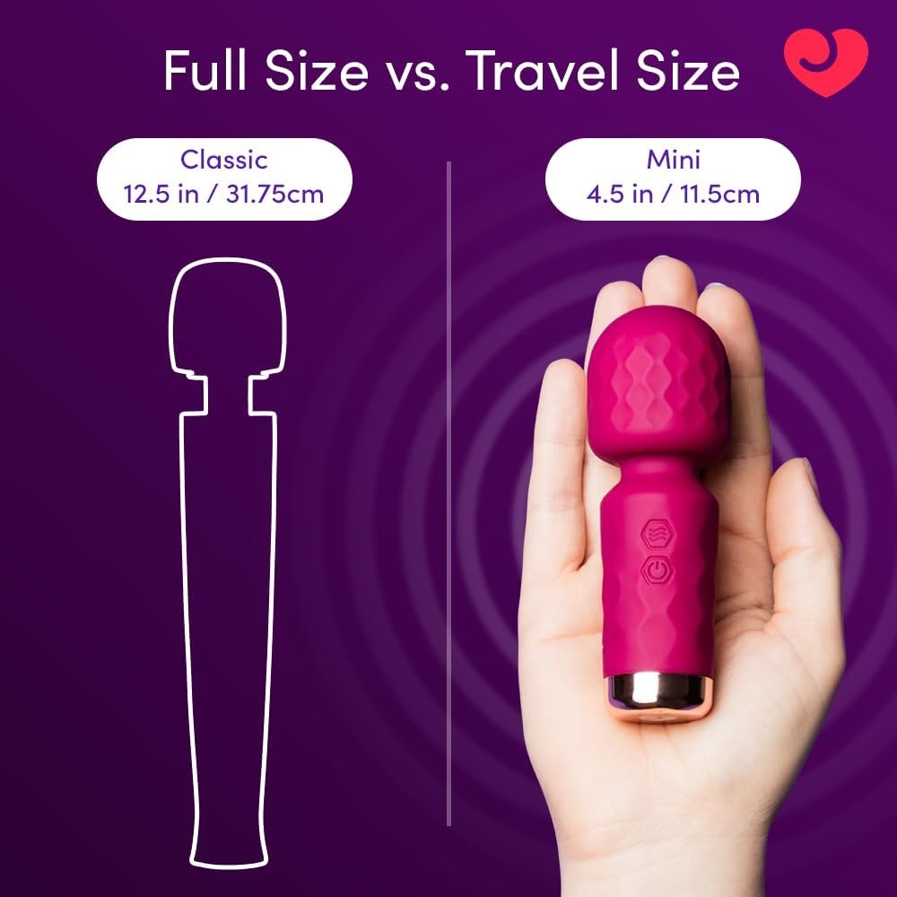 imageLovehoney Mini Wand Vibrator for Women Vibrating Wand Personal Massager Womens Sex Toy Compact 10 Mode Silicone Clitoral Stimulator Adult Toys Discreet Pocket Size Rechargeable Body Massager