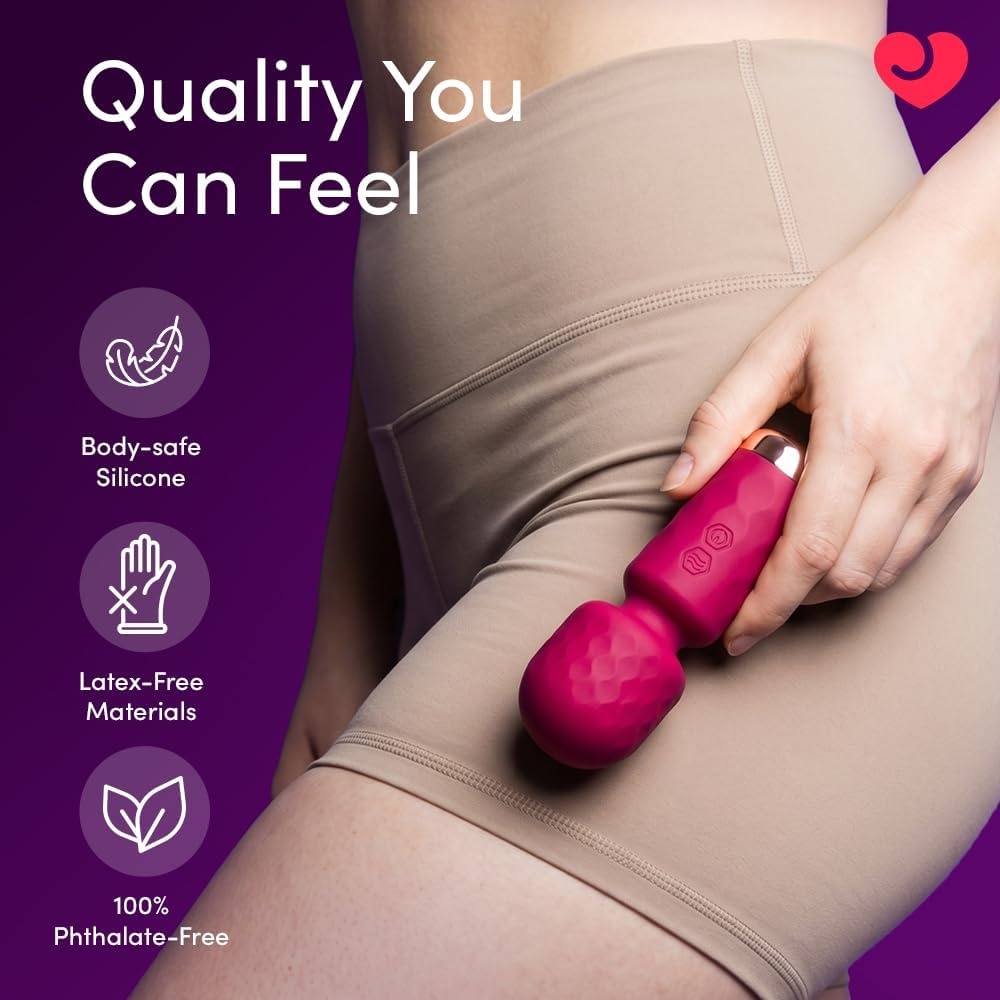 imageLovehoney Mini Wand Vibrator for Women Vibrating Wand Personal Massager Womens Sex Toy Compact 10 Mode Silicone Clitoral Stimulator Adult Toys Discreet Pocket Size Rechargeable Body Massager