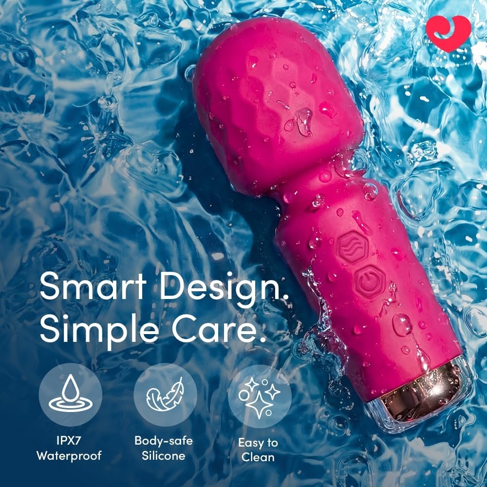 imageLovehoney Mini Wand Vibrator for Women Vibrating Wand Personal Massager Womens Sex Toy Compact 10 Mode Silicone Clitoral Stimulator Adult Toys Discreet Pocket Size Rechargeable Body Massager