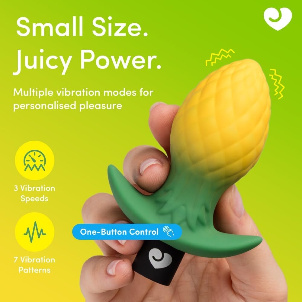 imageLovehoney Pineapple Vibrating Butt Plug Sex Toys for Men amp Women Silicone 25 Inch Anal Plug 10 Powerful Mode Removeable Bullet Vibrator Rechargeable Anal Vibrator Novelty Couples Adult Toys
