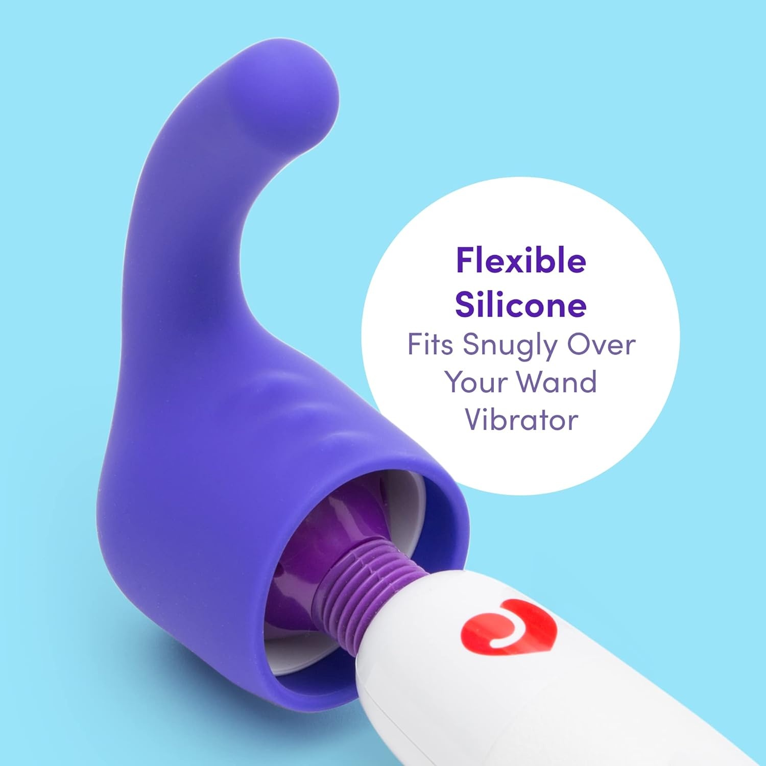 image:imageLovehoney Purple Deluxe Wand GSpot Head Attachment Sleek Silicone Waterproof