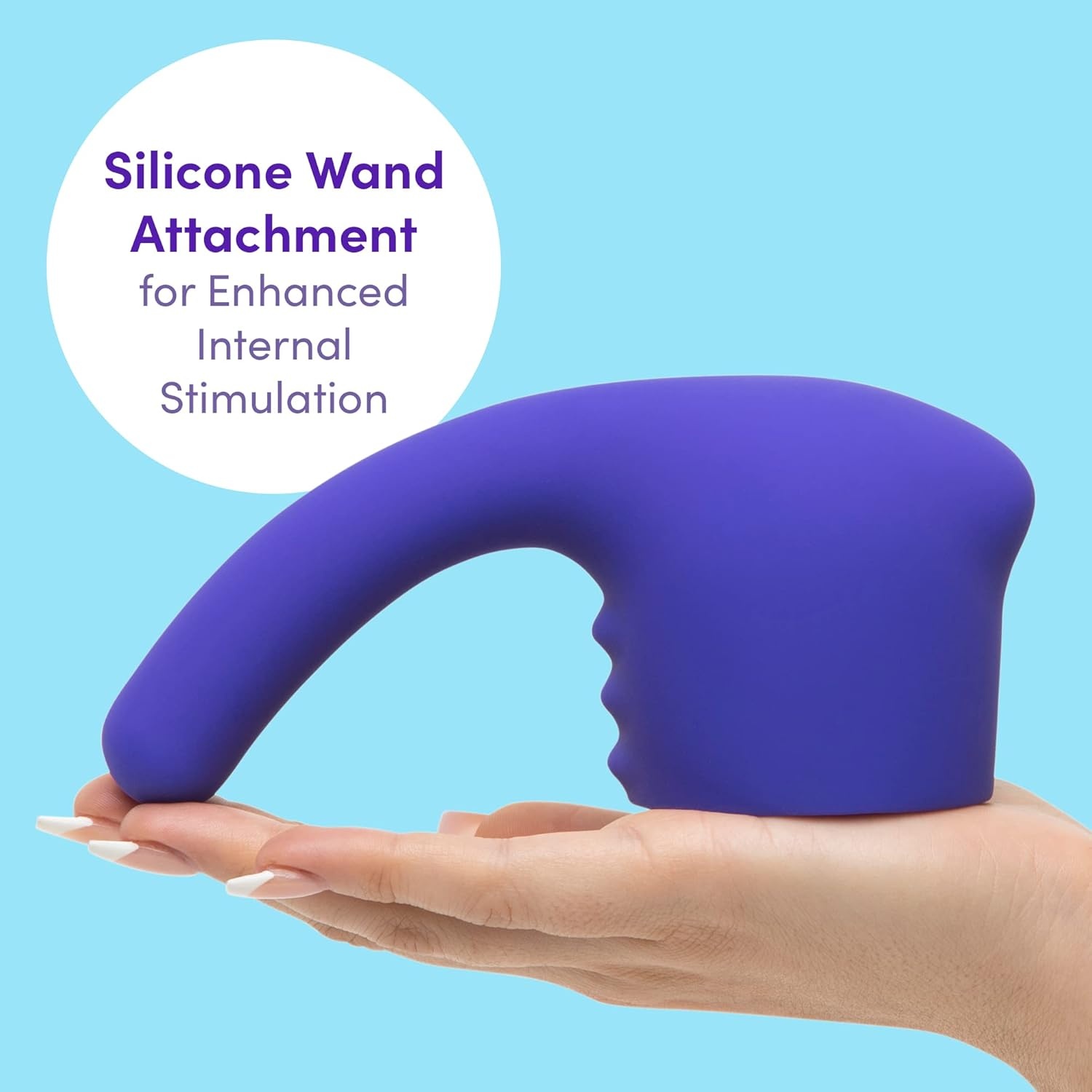 image:imageLovehoney Purple Deluxe Wand GSpot Head Attachment Sleek Silicone Waterproof