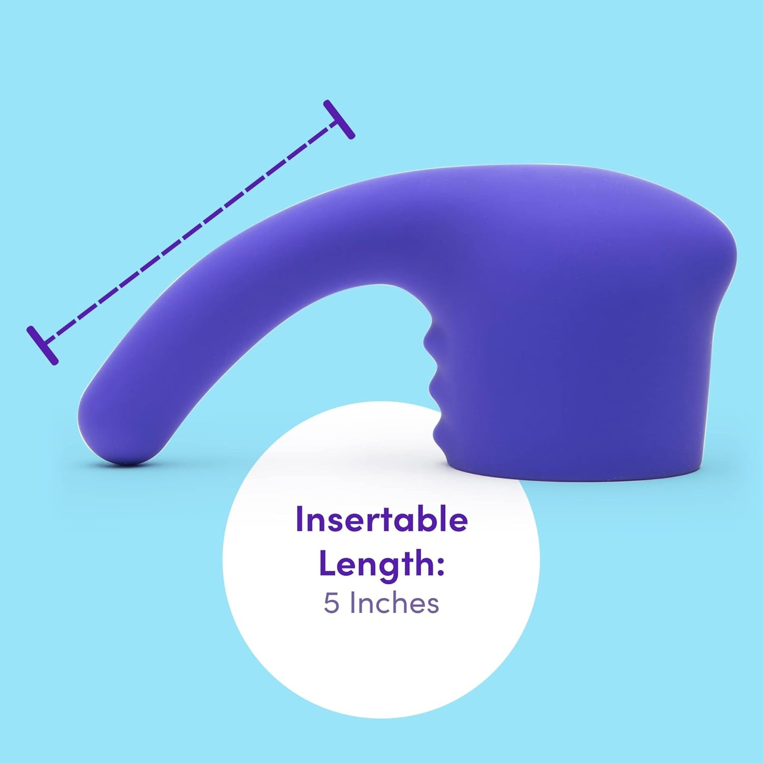 image:imageLovehoney Purple Deluxe Wand GSpot Head Attachment Sleek Silicone Waterproof