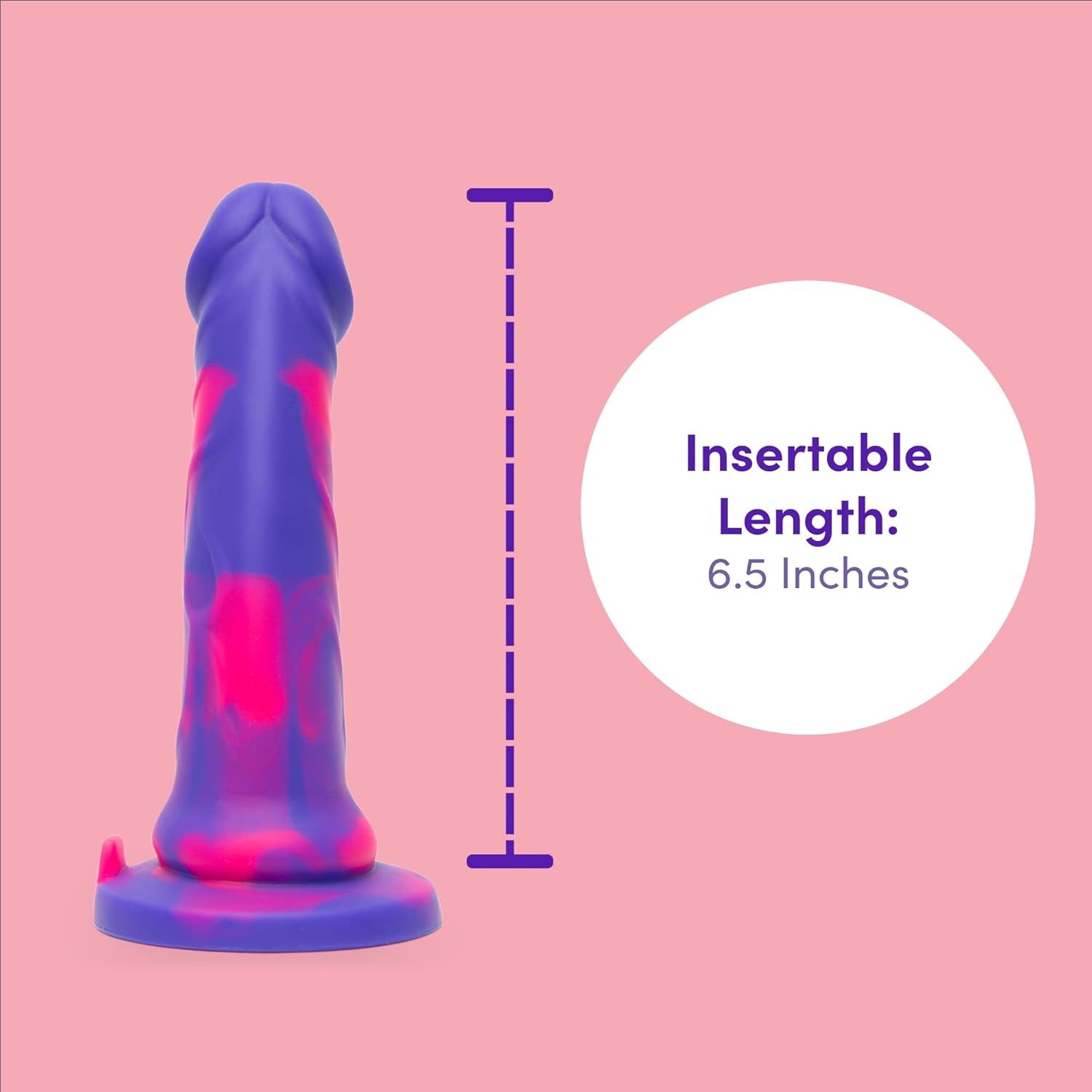 image:imageLovehoney Lifelike Lover Luxe Realistic Dildo 7 Inch Suction Cup Dildo for Women Multicoloured Smooth Silicone Harness Compatible Strap On Adult Sex Toy Waterproof PurplePurple