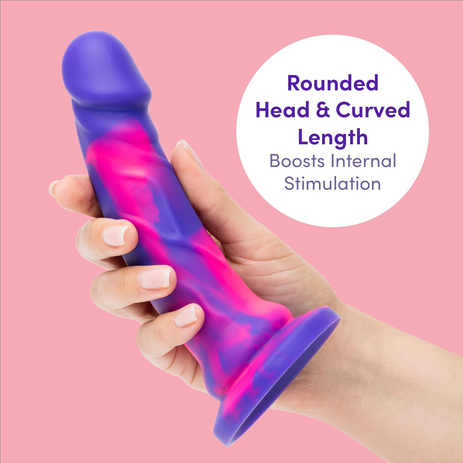 image:imageLovehoney Lifelike Lover Luxe Realistic Dildo 7 Inch Suction Cup Dildo for Women Multicoloured Smooth Silicone Harness Compatible Strap On Adult Sex Toy Waterproof PurplePurple