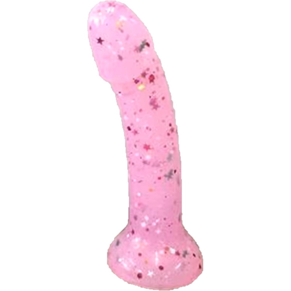 image:imageLovehoney Chunky Glitter Silicone Dildo 7 Inch 6 Insertable with Suction Cup 45 Girth Unique NonRealistic Dildo GSpot Stimulator Adult Sex Toys Pleasure Sex Toy for Women and Men